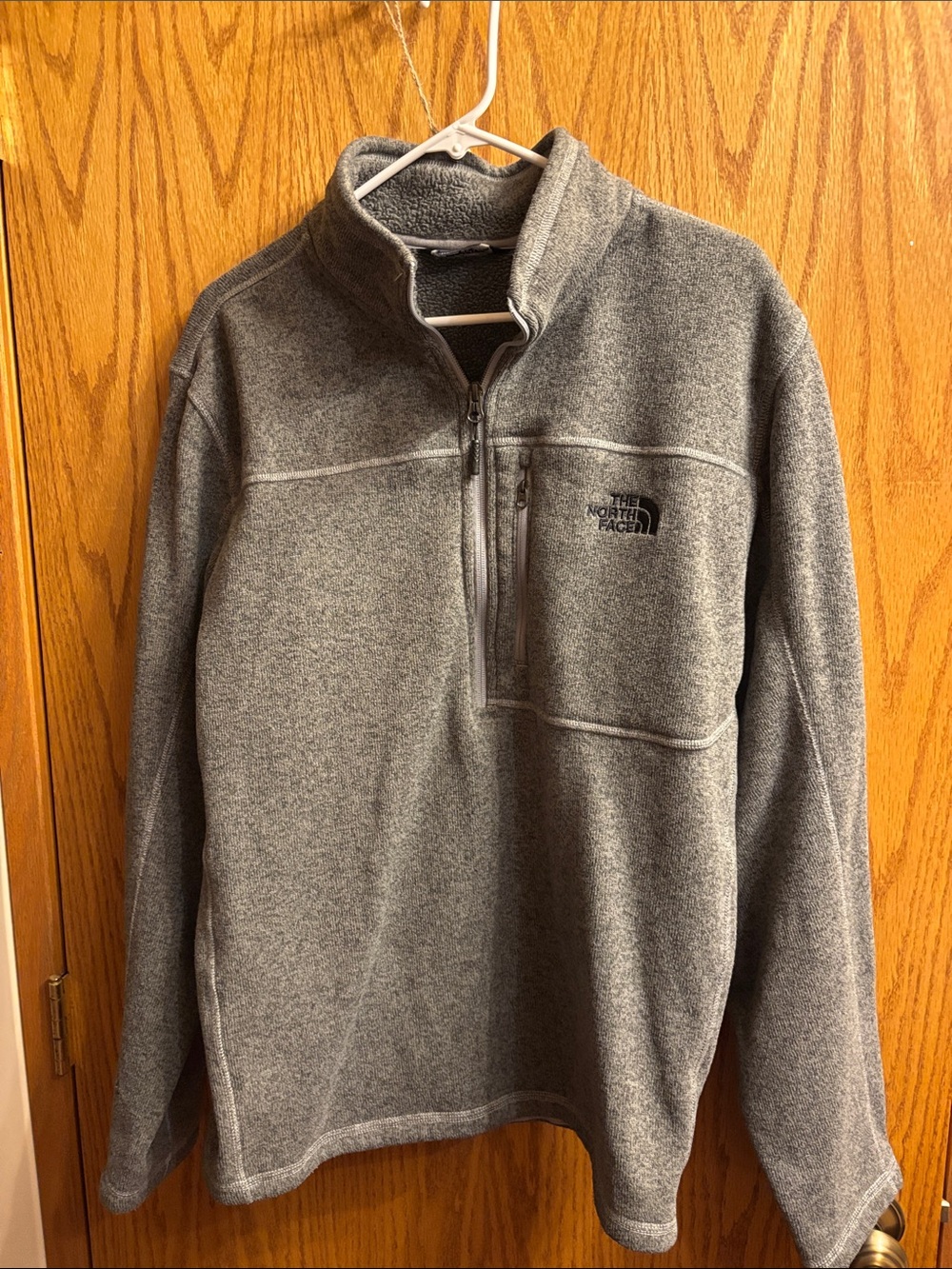 The North Face Heather Grey Half-Zip Fleece Pullover